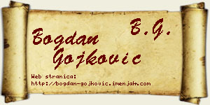 Bogdan Gojković vizit kartica